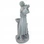 Design Toscano Bénédiction de Saint François Statue Décorative de Jardin Religieux avec Mangeoire pour Oiseaux Bain pour Oiseaux