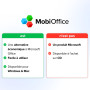 Suite de bureau 4 en 1 MobiOffice Lifetime pour Windows | Licence Lifetime | Traitement de texte, feuilles de calcul, présentati