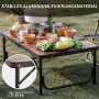 Naturehike Tables de Pique-Nique Table de Camping Table Pliante Pliable en Hauteur Table en MDF réglable avec Sac de Transport p