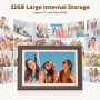 Dragon Touch Cadre photo numérique WiFi 10 pouces IPS écran tactile affichage numérique cadre photo numérique, 32 Go de stockage