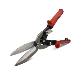 HOUSERAN Cisaille à Tôle 30 cm Droite, Cisaille Métal Professionnelle en Acier CR-MO avec Double Levier, Graduations et Verrouil HOUSERAN Cisaille à Tôle 30 cm Droite