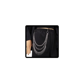 Resweky Chaîne de pantalon à rivets multicouches Hip Hop Gothique Punk Tassel Chaîne de taille Chaîne de taille Chaîne de portef Resweky Chaîne de pantalon à rivets multicouches Hip Hop Gothique Punk Tassel Chaîne de taille Chaîne de taille Chaîne de portef