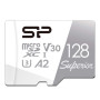 Silicon Power Carte Micro SDXC UHS-I (U3) 128 Go V30 4K A2 Haute Vitesse avec Adaptateur