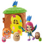 Enchantimals Jungle Enchantée coffret La Maison Perroquet & animaux surprises avec figurines Peeki Perroquet et 5 animaux