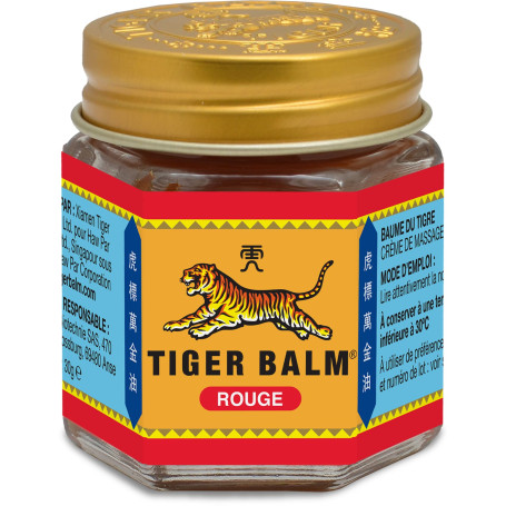 Tiger Balm - BAUME DU TIGRE Rouge à effet chauffant - Contient du camphre et du menthol - Pour sportifs
