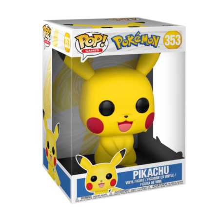 Funko Pop! Games: Pokemon - 10 Inch Pikachu - Figurine en Vinyle à Collectionner - Idée de Cadeau - Produits Officiels - Jouets