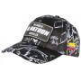 SKR Casquette El Patron Noire et Blanche Print Streetwear Medellin Baseball - Taille Unique - Noir