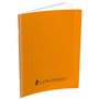 Conquérant Cahier Classique 17x22cm Grands Carreaux Seyès 192 Pages Agrafées Couverture Polypro Orange
