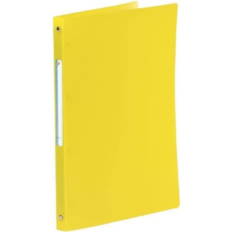OXFORD Classeur Memphis A4 Dos 20mm 4 Anneaux Ronds Couverture Polypro Jaune