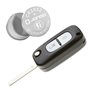 JONGO Coque de clé Compatible Renault Clio 3 Twingo 2 Kangoo Wind – 2 Boutons – avec Lame et Pile – Boîtier plip Voiture de Remp