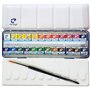 Van Gogh - Aquarelle Van Gogh 24 Demi-Godets set metal + 1 pinceaux et Estompen