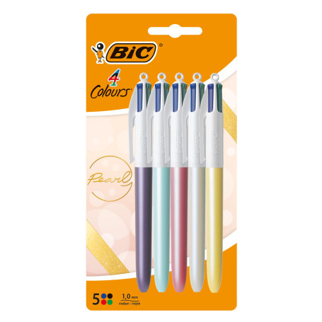 BIC 4 Couleurs Pearl Stylo-Bille Pointe Moyenne (1