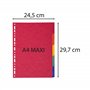 Exacompta - Réf. 2105E - Intercalaires en carte coloris vifs recyclée 220g/m2 avec 5 onglets neutres - Format à classer A4 maxi