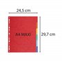 Exacompta - Réf. 2106E - Intercalaires en carte coloris vifs recyclée 220g/m2 avec 6 onglets neutres - Format à classer A4 maxi