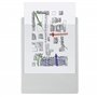 Exacompta - Réf. 19296E - Porte-bloc à pince avec pochette plastique sur le dos - Système d'accroche mural - Dimensions : 23 cm