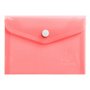 Exacompta - Réf. 35410E - Paquet de 4 pochettes fermeture bouton pression avec rabat - Chromaline Pastel - Dimensions : 19x14cm