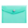 Exacompta - Réf. 35410E - Paquet de 4 pochettes fermeture bouton pression avec rabat - Chromaline Pastel - Dimensions : 19x14cm