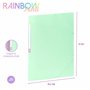 Viquel - Lot de 3 chemises en plastique Rainbow Pastel - 3 pochettes A4 avec étiquettes d'identification - Fermeture par élastiq