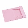 Viquel - Lot de 3 chemises en plastique Rainbow Pastel - 3 pochettes A4 avec étiquettes d'identification - Fermeture par élastiq