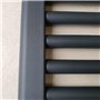 Greened House Sèche-serviettes électrique droit pour salle de bain Anthracite 500 W x 800 h