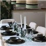 NOVASTYL - Lot 6 Sets de Table Luna Rond 38cm en jonc de mer Naturel et Vert - 5014067