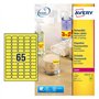 Avery - L7651Y-25-1625 Étiquettes enlevables laser - 38