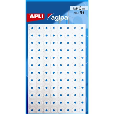 APLI 13931 - Pochette maxi-contenance de 768 oeillets de renfort blanc - Format familiale