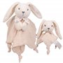 DODO D'AMOUR - Duo Doudou de Séparation - Lapin - 053051 - Beige - Enfant - Parent - Cadeau Naissance - Peluche - Bébé - Doux -