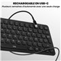 T’NB - Clavier sans Fil Français AZERTY, Connexion Bluetooth, Conception Ultra Fine, Batterie Rechargeable, Contrôle Multimédia