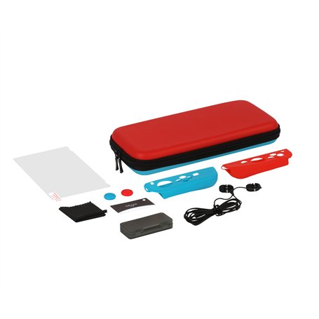 Konix Mythics Pack d'accessoires gaming Starter Kit Nintendo Switch - Housse - Verre trempé - Boîtier jeux - Écouteurs - Appuie-