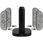 Station de rechargement - KONIX - 2 paires de manettes Joy-Con - Indicateur de charge LED - Connexion USB-A - Noir