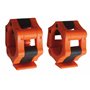 Stop disque barre olympique orange x2