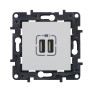 LEGRAND Chargeur double USB type A composable pour installation encastrée