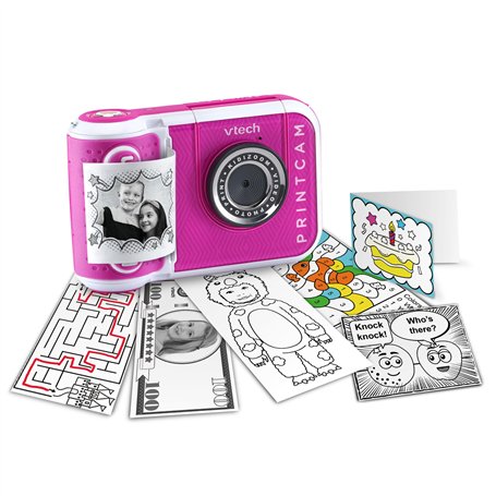 Vtech KidiZoom Print Cam Rose – Appareil Photo instantané pour Enfant avec Fonction Impression