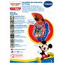 VTech - Disney Junior, La Montre-Jeu Interactive de Mickey, Montre Enfant à Clapet avec Écran Animé, Bracelet Souple, 8 Cadrans,