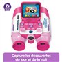 VTech - Genius XL Jumelles Vidéo Interactives - Paire de Jumelles Enfant 10x21 Rose avec Écran Couleur, Appareil Photo, Images d