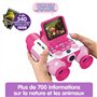 VTech - Genius XL Jumelles Vidéo Interactives - Paire de Jumelles Enfant 10x21 Rose avec Écran Couleur, Appareil Photo, Images d