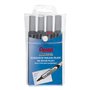 Pentel Maxiflo Pochette 4 Marqueurs tableau blanc Pointe conique moyenne Encre Noir