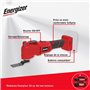 ENERGIZER - Outil Multifonction Sans Fil Multitool 20V Oscillant–7000-19000 o/min, 6 Vitesses, Poignée Soft Grip & Auxiliaire Sc