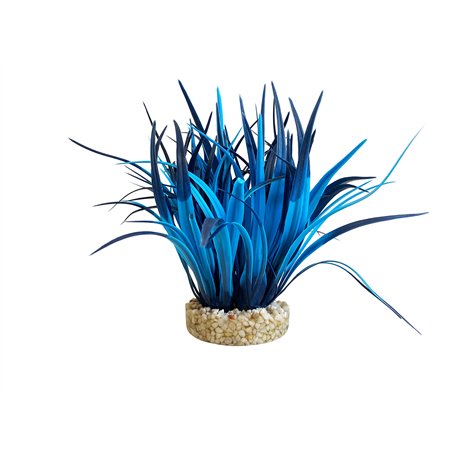 Tyrol - Plante d'Aquarium Artificielle - Décoration pour Aquarium - Plante en plastique sur Socle - Plante d'Intérieur Buisson B