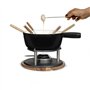 Service a fondue tradition - LIVOO - MEN426N - 2,6L - 6 personnes - Fonte émaillée - 6 fourchettes - Caquelon compatible tous fe