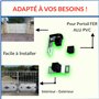 Déco Fer Forgé- Pivot pour Portail - Grandes Charges - Acier A Visser Reglable 115 mm x 80 mm-Ouvre Porte Portail Battant- KIT 2