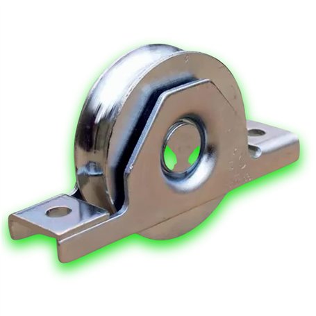 DECO FER FORGE- Roue Galet de Portail Coulissant Rainure Gorge Ronde en U- Roulette Portail Coulissant A Encastrer- Diamètre Rou