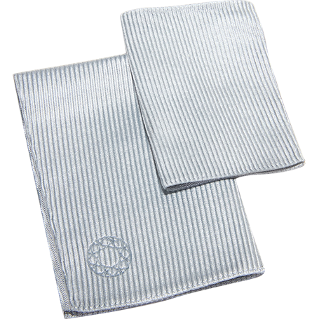 Pack Lingettes Grande + Petite pour Spray nettoyant Microfibre lustrante anti-trace et lavable Grises + Garantie à vie Force Gla