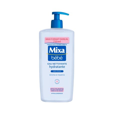 Mixa Bébé - Eau Nettoyante Hydratante & Lavante - Pour le Soin et la Toilette Quotidienne des Bébés et des Peaux les plus Sensib