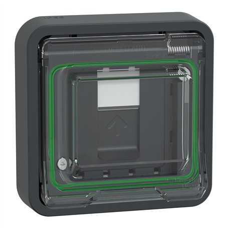 Schneider Electric - Mureva Styl - Prise RJ45 cat 6A blindé STP FTP - composable - IP55 IK07 - gris - MUR35038