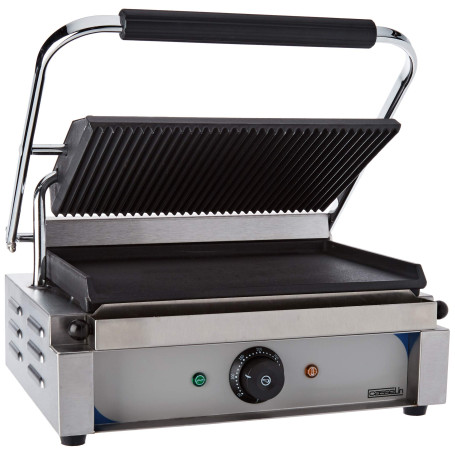 Casselin CGPRL - Grill panini plaques rainurée - lisse