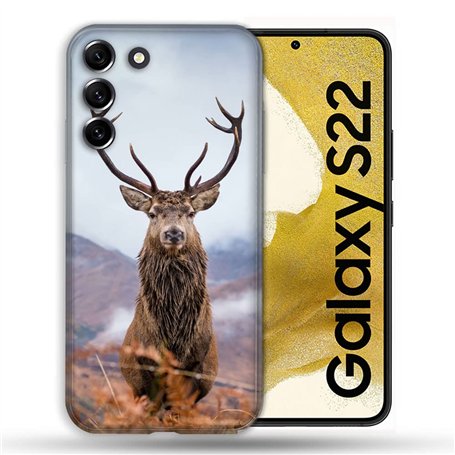 Coque pour Samsung Galaxy S22 Chasse Chevreuil Montagne