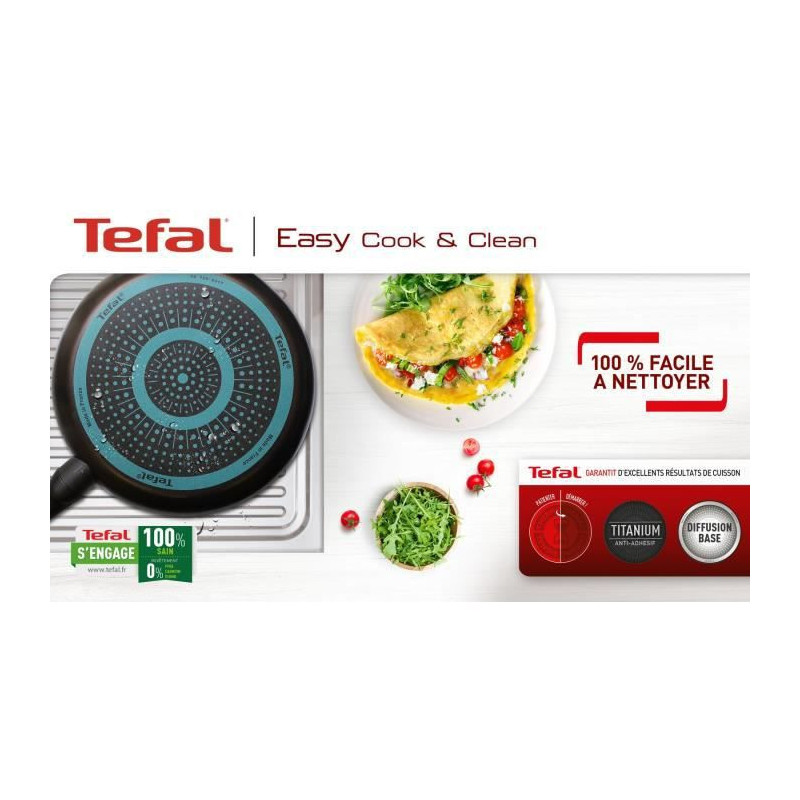 Image secondaire de Tefal Easy Cook & Clean B5543002 casserole à sauce Rond Noir, Marron