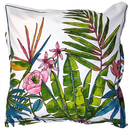 Linnea Taie d'oreiller 65x65 cm Coton Sumatra Bleu Paon